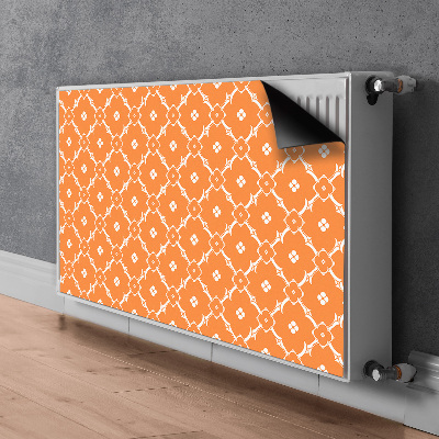 Magnetische mat voor de radiator Oranje bloemen