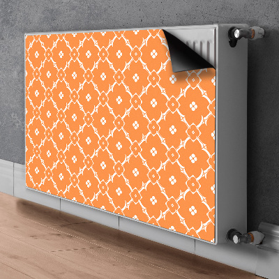 Magnetische mat voor de radiator Oranje bloemen