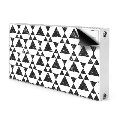Decoratieve radiatormat Zwart-witte driehoeken