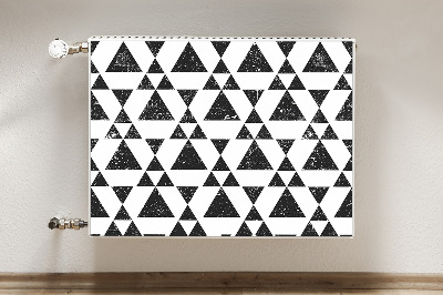 Decoratieve radiatormat Zwart-witte driehoeken