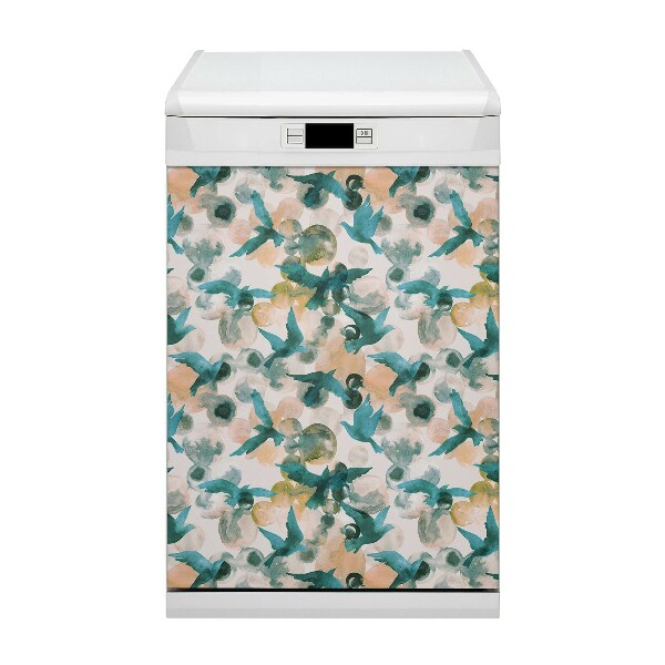 Vaatwasser Panel Cover Geschilderde vogels
