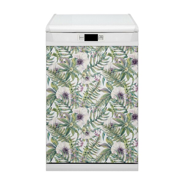 Vaatwasser magneet witte bloemen