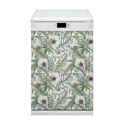 Vaatwasser magneet witte bloemen