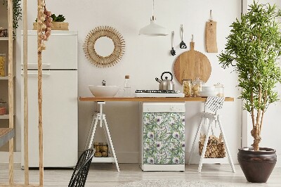 Vaatwasser magneet witte bloemen