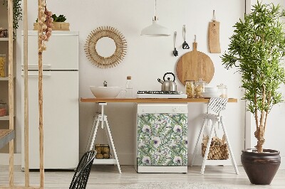 Vaatwasser magneet witte bloemen