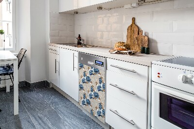 Vaatwasser Panel Cover Blauwe bloemen