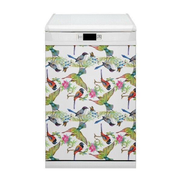 Vaatwasser Panel Cover Kleurrijke vogels