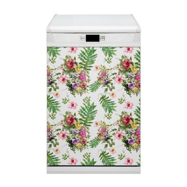 Vaatwasser magneet Bladeren en bloemen