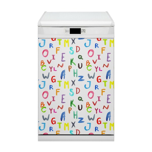 Magnetische Vaatwasser Deur Cover Kleurrijke letters