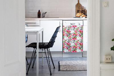 Vaatwasser Panel Cover Waterverfbloemen