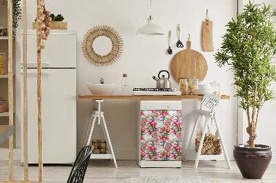 Vaatwasser Panel Cover Waterverfbloemen