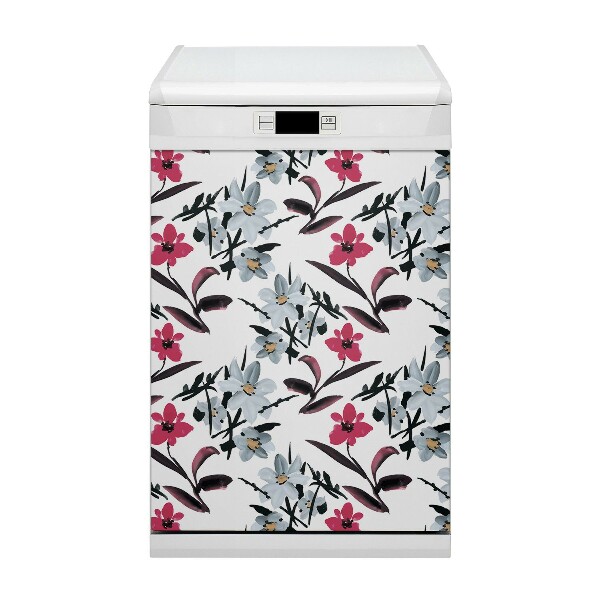 Magnetische Vaatwasser Panel Skin Cover Mooie bloemen
