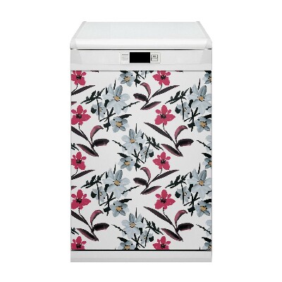 Magnetische Vaatwasser Panel Skin Cover Mooie bloemen