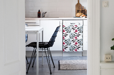 Magnetische Vaatwasser Panel Skin Cover Mooie bloemen
