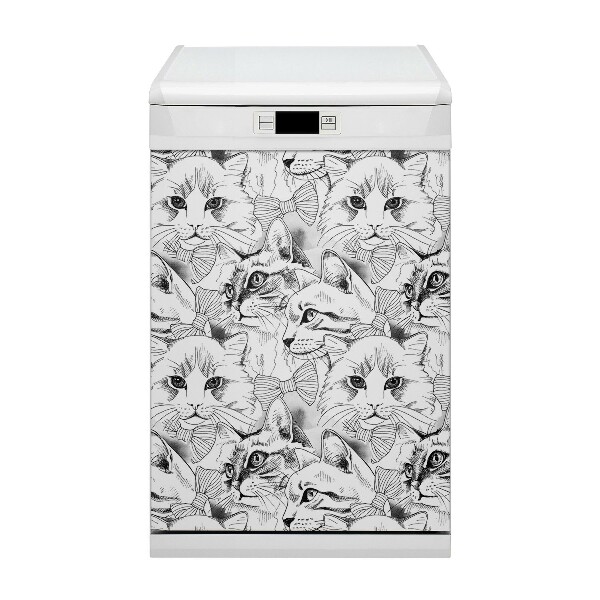 Magnetische Vaatwasser Panel Skin Cover Geschetste katten