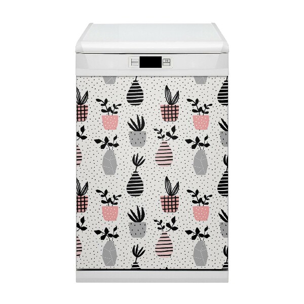 Magnetische Vaatwasser Deur Cover Bloemen in vazen