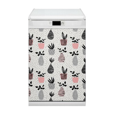 Magnetische Vaatwasser Deur Cover Bloemen in vazen