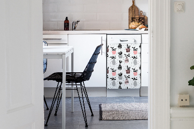 Magnetische Vaatwasser Deur Cover Bloemen in vazen