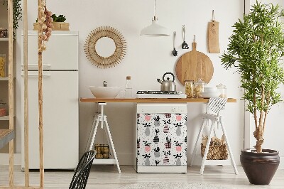 Magnetische Vaatwasser Deur Cover Bloemen in vazen