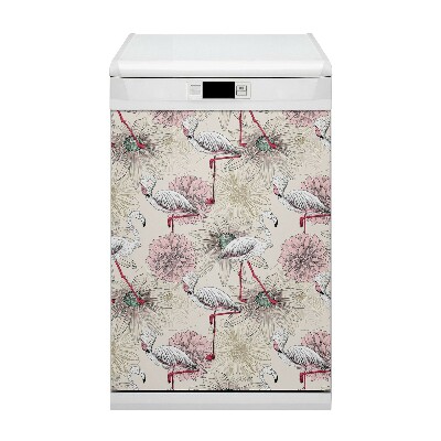 Magnetische Vaatwasser Deur Cover Roze vlammen