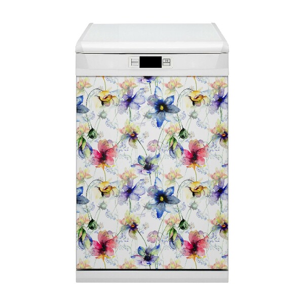 Magnetische Vaatwasser Deur Cover Veldbloemen