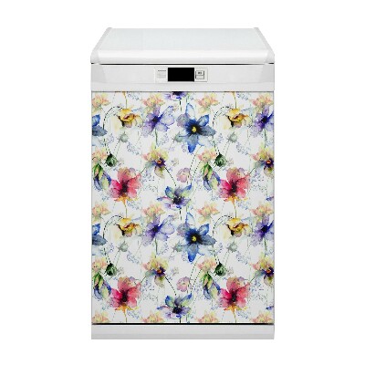 Magnetische Vaatwasser Deur Cover Veldbloemen