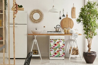 Magnetische Vaatwasser Deur Cover Gekleurde bloemen