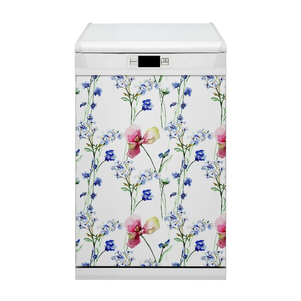 Vaatwasser Panel Cover Geschilderde bloemen