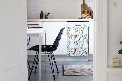 Vaatwasser Panel Cover Geschilderde bloemen