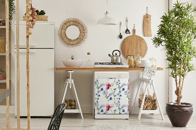 Vaatwasser Panel Cover Geschilderde bloemen