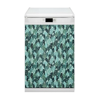 Magnetische Vaatwasser Deur Cover Frosty Mountains