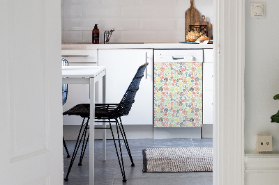 Magnetische Vaatwasser Panel Skin Cover Bloemen en harten