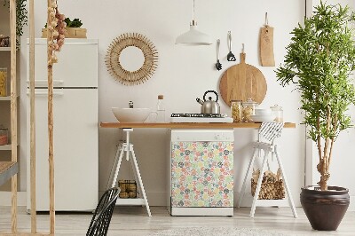 Magnetische Vaatwasser Panel Skin Cover Bloemen en harten
