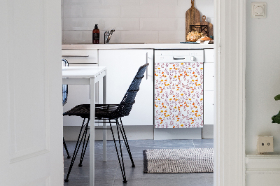 Vaatwasser Panel Cover Geschilderde bloemen
