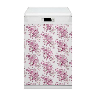 Magnetische Vaatwasser Deur Cover Roze bloemen