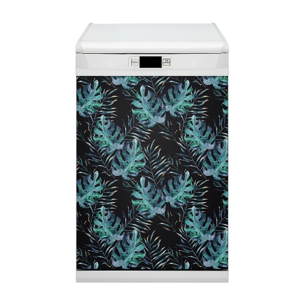 Magnetische Vaatwasser Deur Cover Donkere bladeren