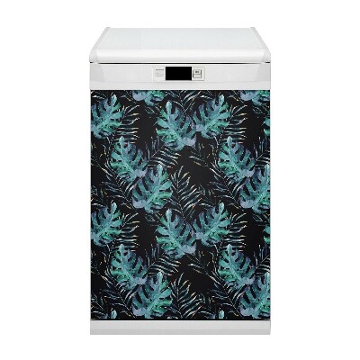 Magnetische Vaatwasser Deur Cover Donkere bladeren