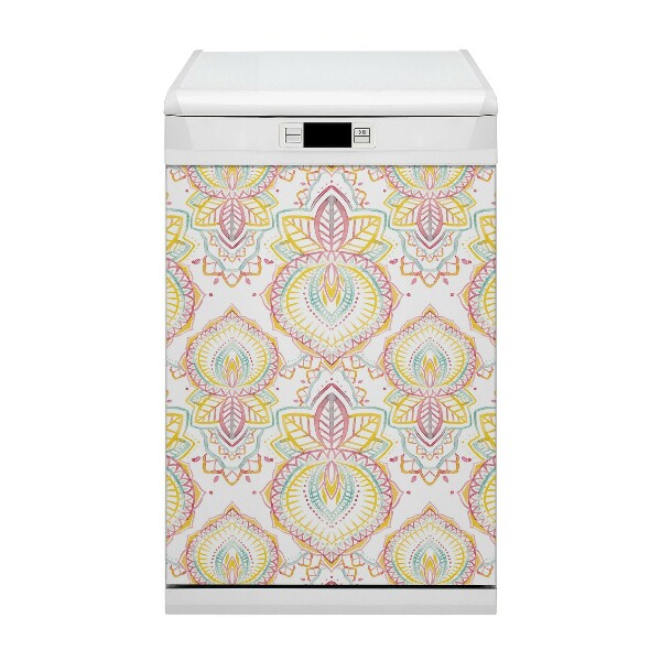 Magnetische Vaatwasser Panel Skin Cover Indisch patroon