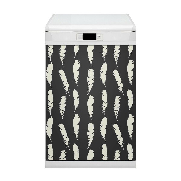 Magnetische Vaatwasser Deur Cover Witte veren