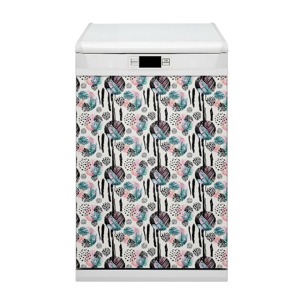 Vaatwasser Panel Cover Jungle -abstractie