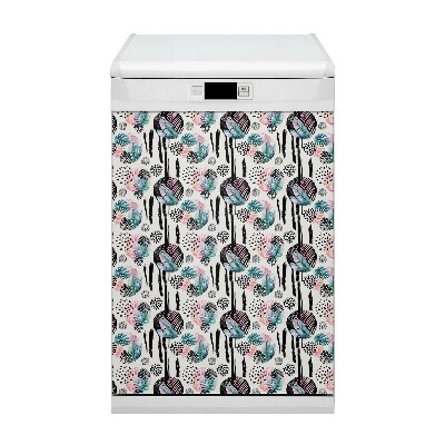 Vaatwasser Panel Cover Jungle -abstractie