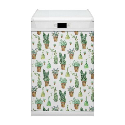 Magnetische Vaatwasser Deur Cover Geschilderde cacti