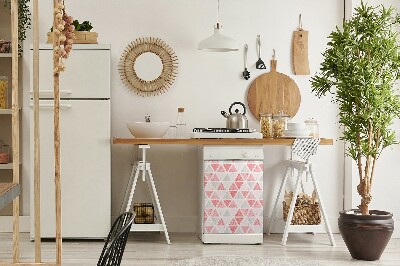 Magnetische Vaatwasser Deur Cover Roze driehoeken