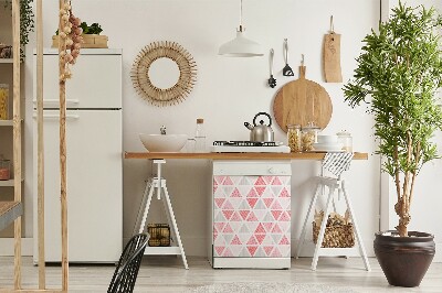 Magnetische Vaatwasser Deur Cover Roze driehoeken