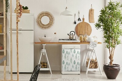 Magnetische Vaatwasser Deur Cover Winter kerstboom