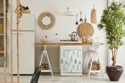 Magnetische Vaatwasser Deur Cover Winter kerstboom