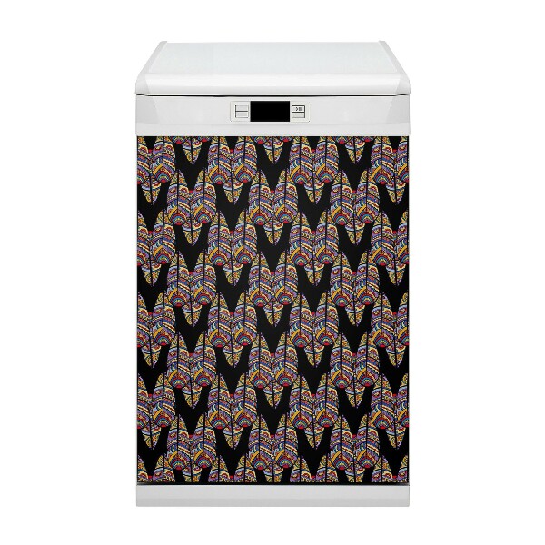 Magnetische Vaatwasser Panel Skin Cover Tribale kunst