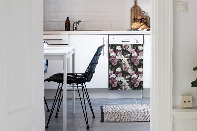 Magnetische Vaatwasser Deur Cover Romantische bloemen