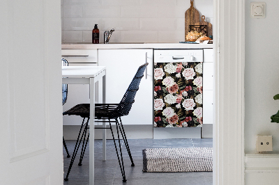 Magnetische Vaatwasser Deur Cover Barokke bloemen