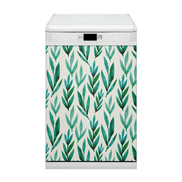 Magnetische Vaatwasser Deur Cover Groene bladeren